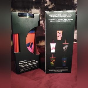 Starbucks Holiday Christmas Reusable Cold Cup 5pk Set 24oz